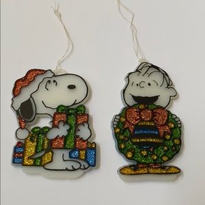 Peanuts Christmas ornaments Linus Snoopy